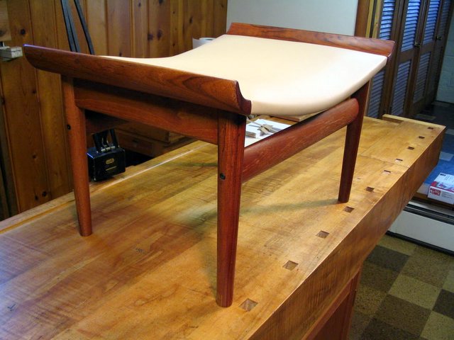 Seat Remounted in the Teak Frame